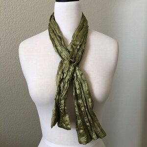 Fortuny Silk Scarf with Murano Glass Bead.